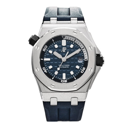 Audemars Piguet Stainless Steel Rubber 42mm Royal Oak Offshore Diver Automatic Watch Blue 15720ST.OO.A027CA.01 1 of 5