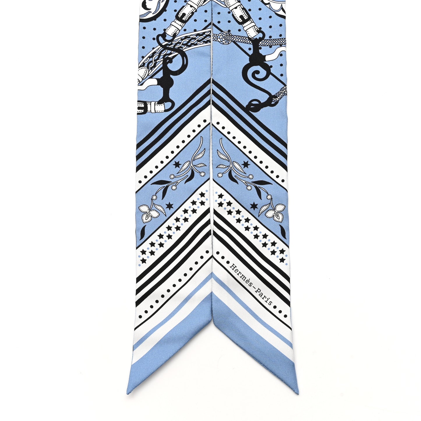 Silk Festival des Amazones Twilly Bleu Jean White Black