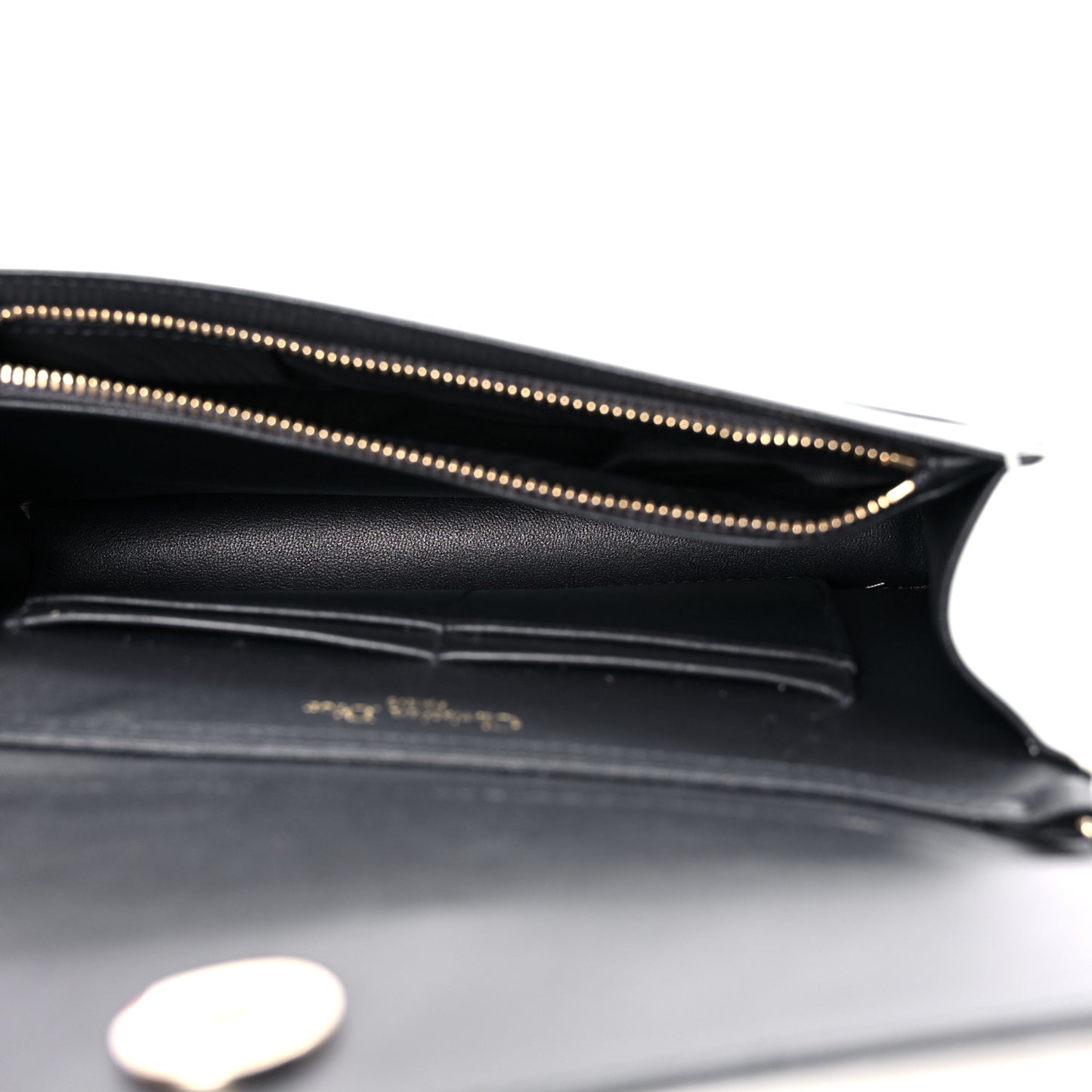 Patent Micro-Cannage Diorama Wallet on Chain Pouch White