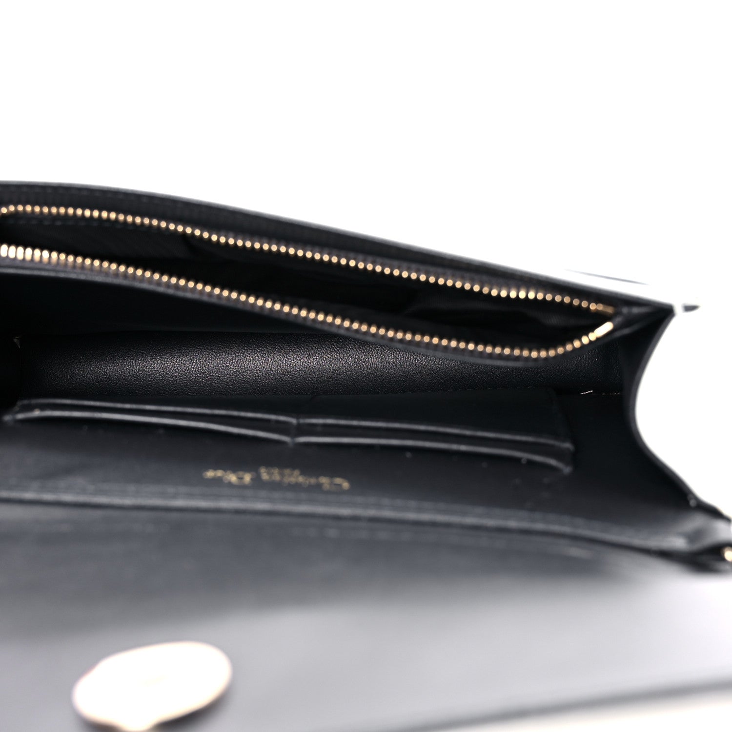 Christian Dior Patent Micro-Cannage Diorama Wallet on Chain Pouch White 5 of 10