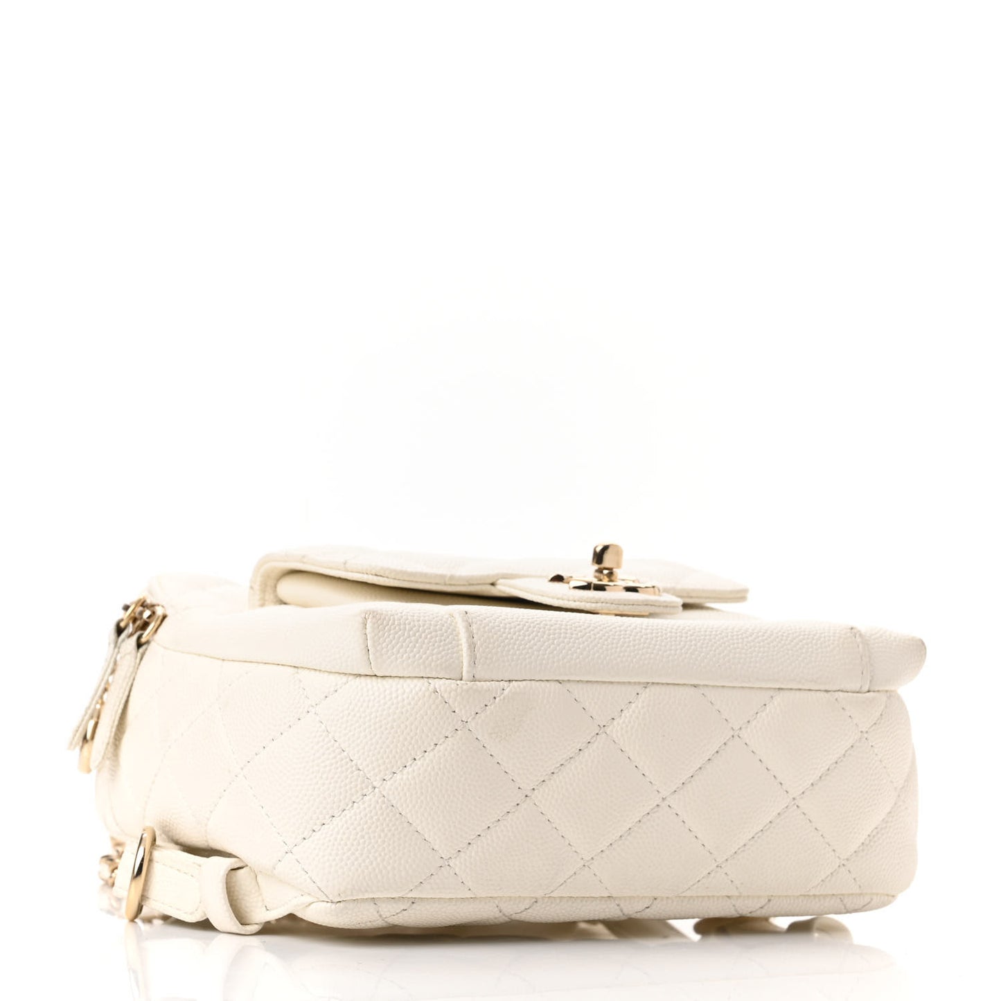 Caviar Quilted Small CC Day Backpack White