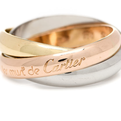 Cartier 18K Pink Yellow White Gold Classic Les Must De Cartier Trinity Ring 54 6.75 6 of 6