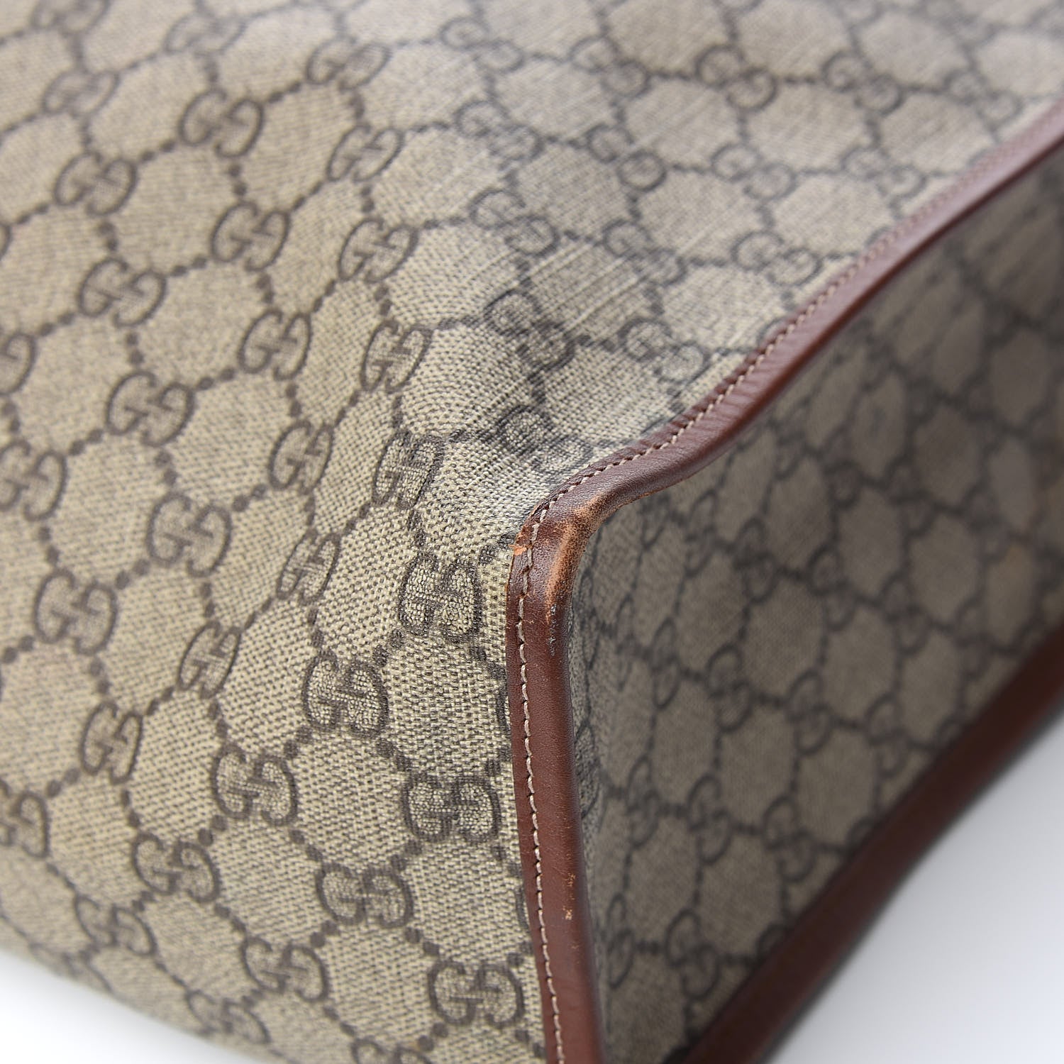Gucci GG Plus Monogram Large Signature Web Loop Tote Brown 9 of 12