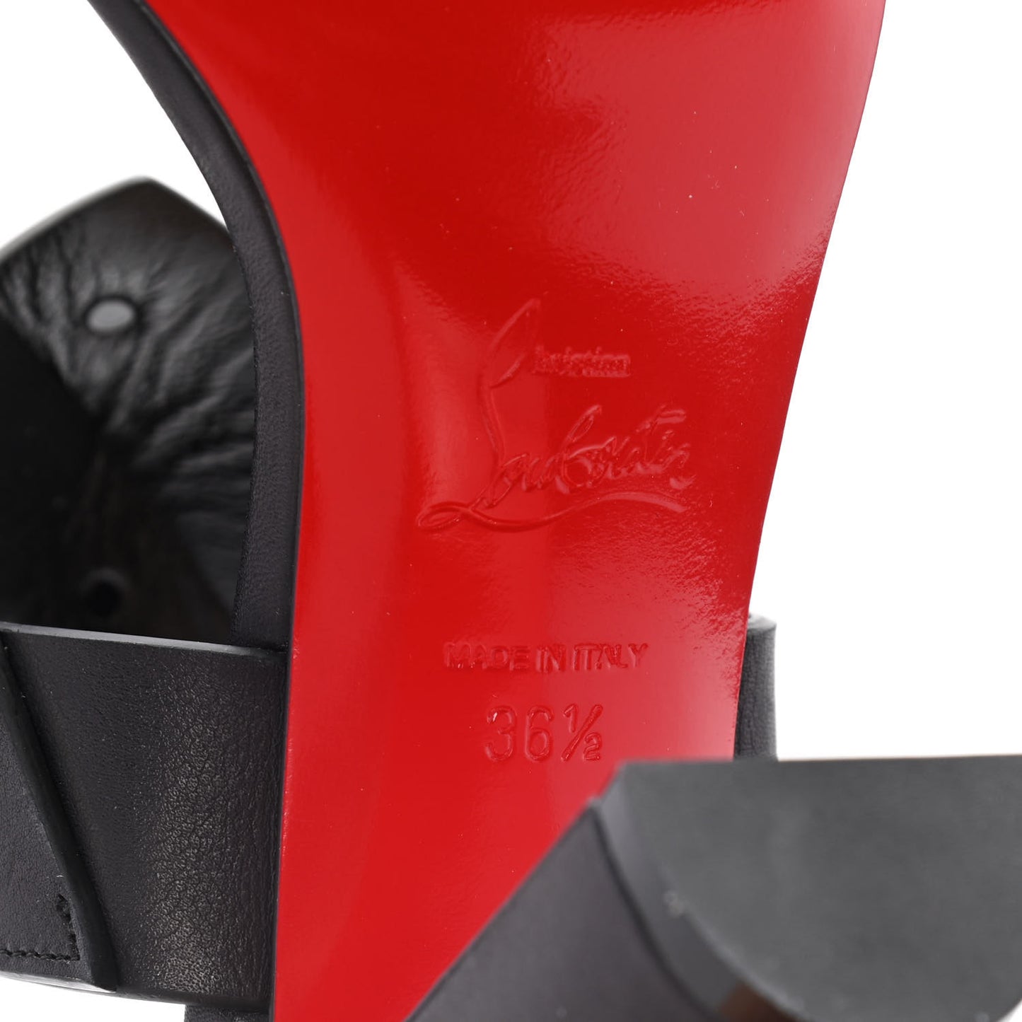Calfskin Tina In The Desert 85 Sandals 36.5 Black