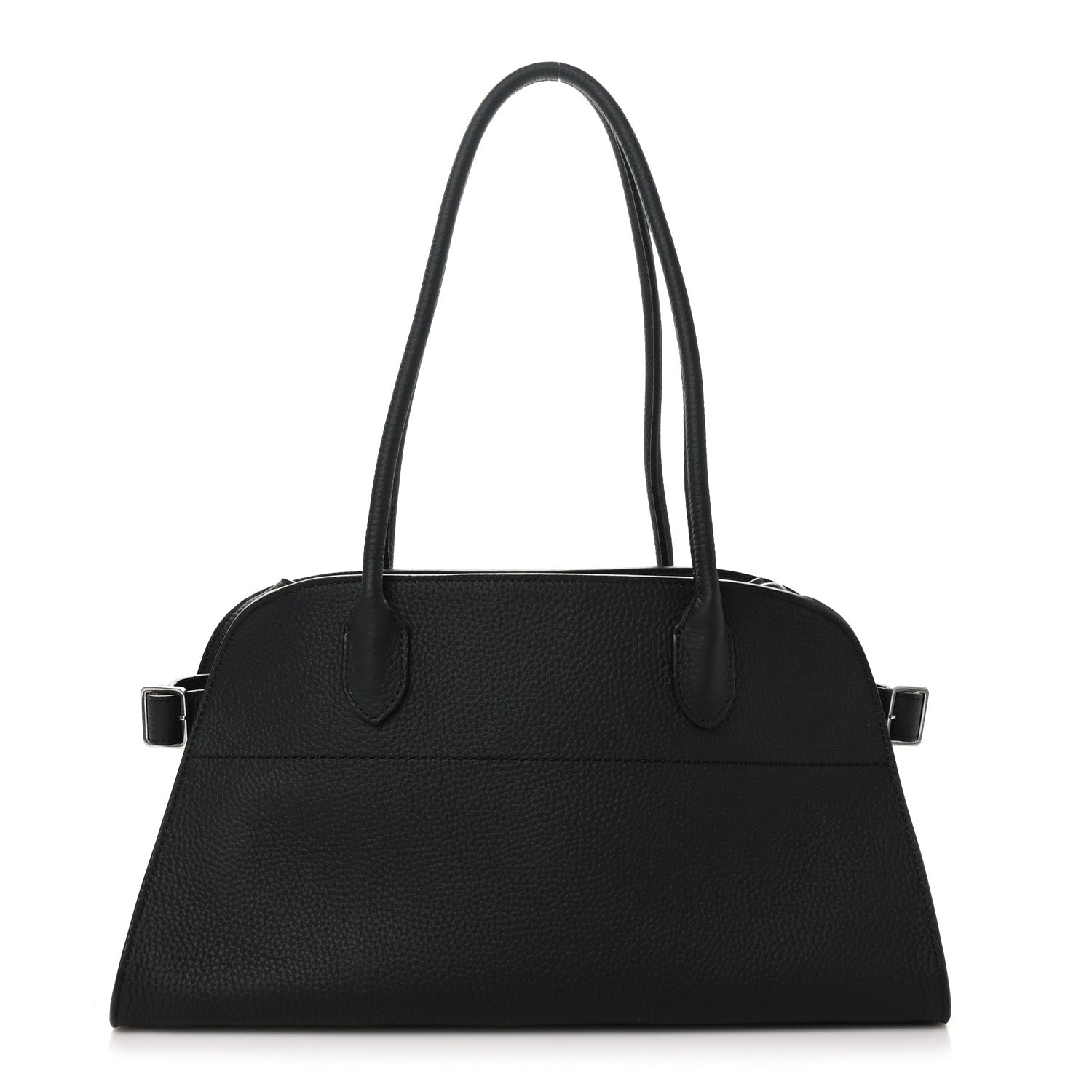 The Row Matte Grained Calfskin Margaux Shoulder 12 Black 1 of 9