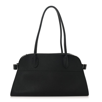 The Row Matte Grained Calfskin Margaux Shoulder 12 Black 1 of 9