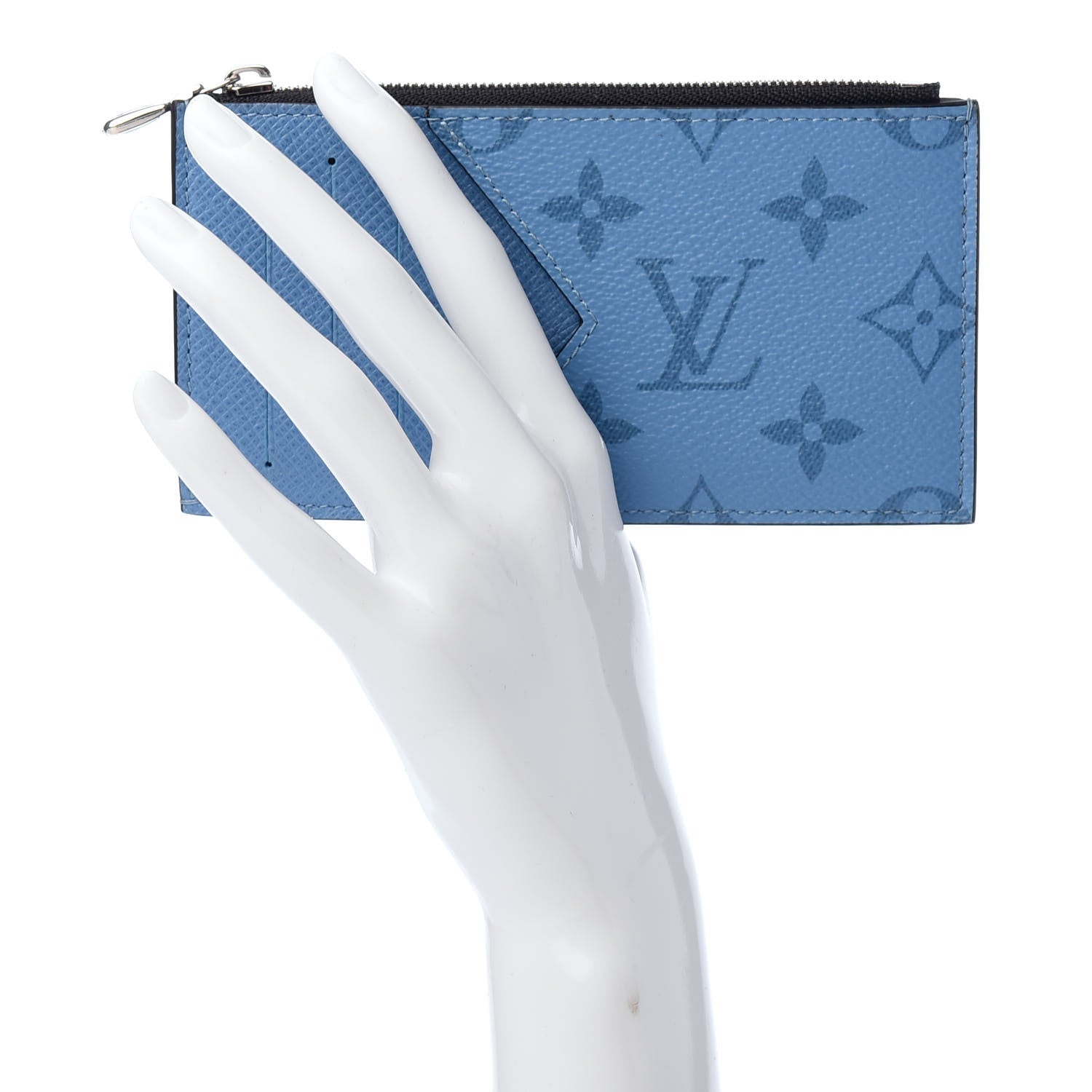 Louis Vuitton Taigarama Coin Card Holder Denim 2 of 6
