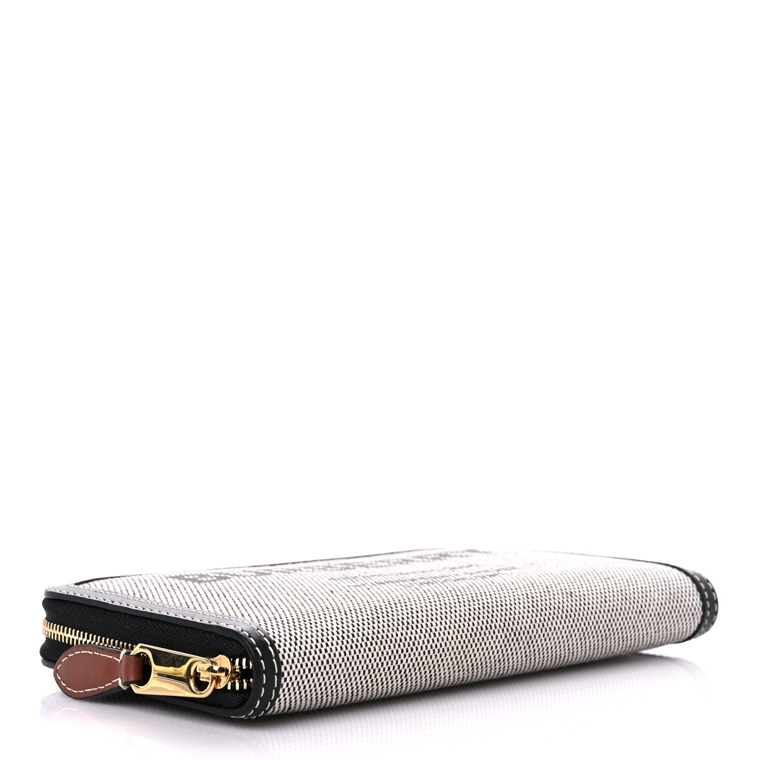 Burberry Canvas Horseferry Print Elmore Zip Around Wallet Black Tan 4 of 8