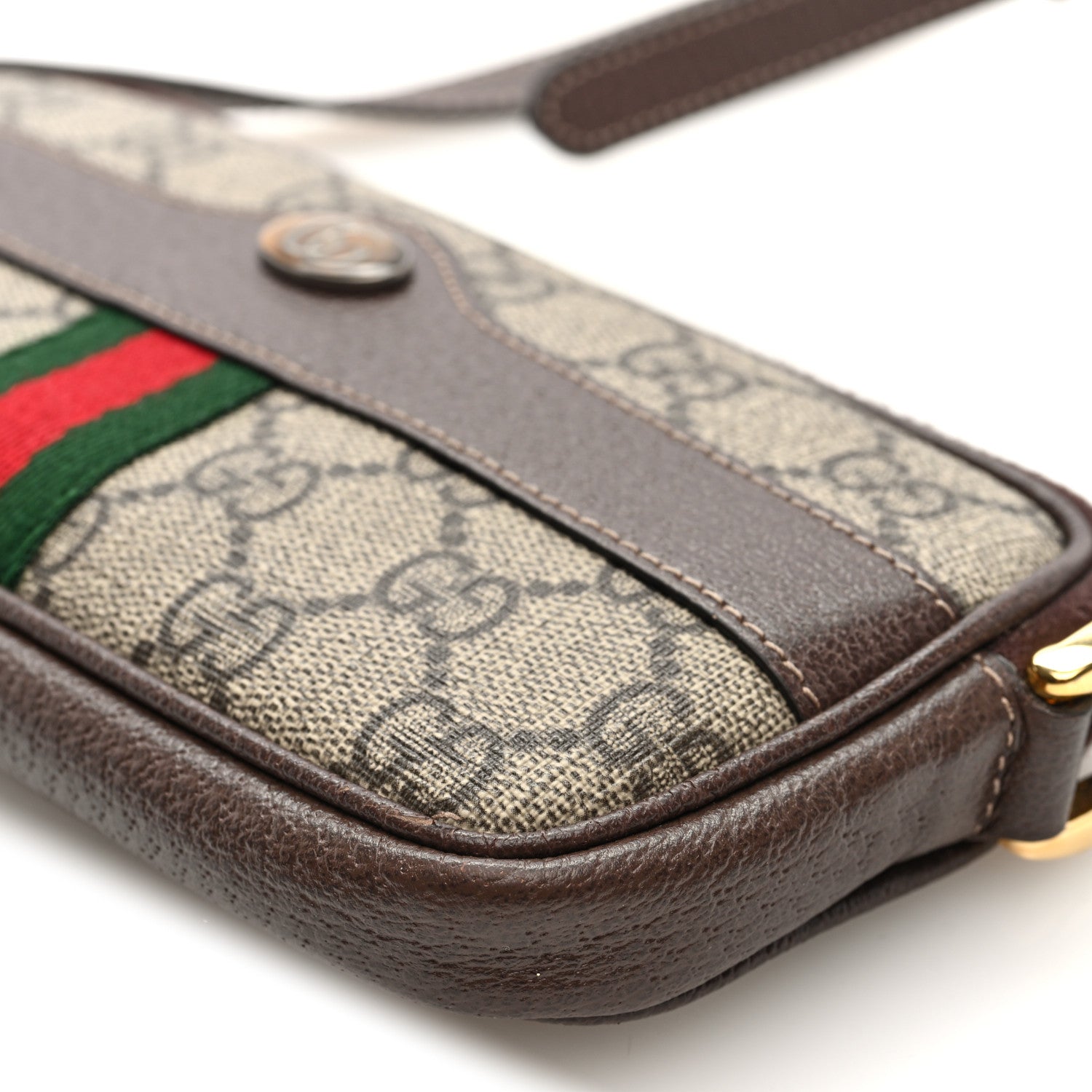 Gucci GG Supreme Monogram Web Mini Ophidia GG Bag Brown 10 of 10
