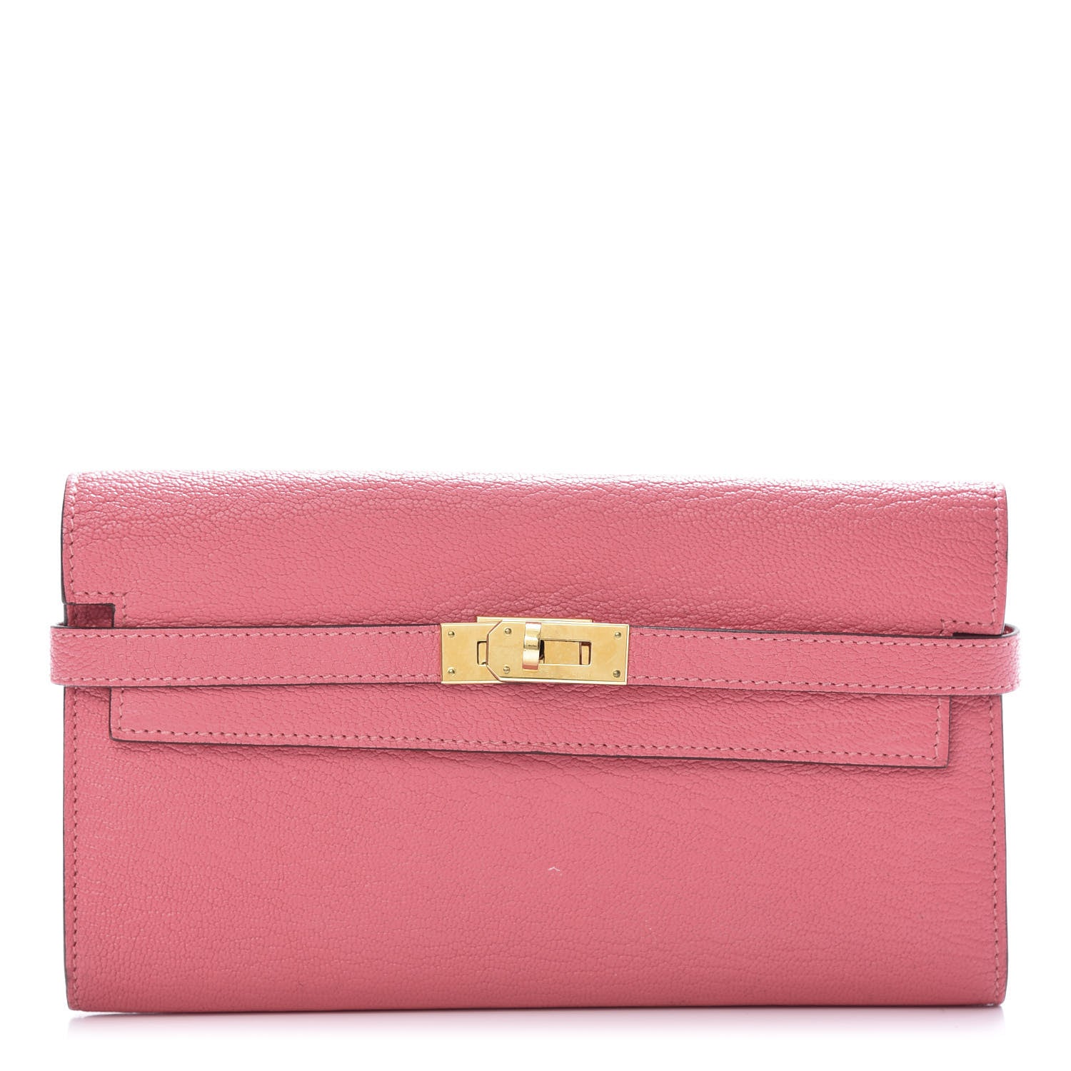 Hermes Chevre Mysore Kelly Longue Wallet Rose Azalee 1 of 8