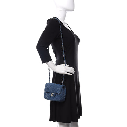 Chanel Denim CC Quilted Mini Square Flap Blue 2 of 11