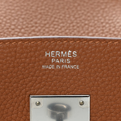 Hermes Togo Swift Officier Birkin 30 Gold Ambre 6 of 10