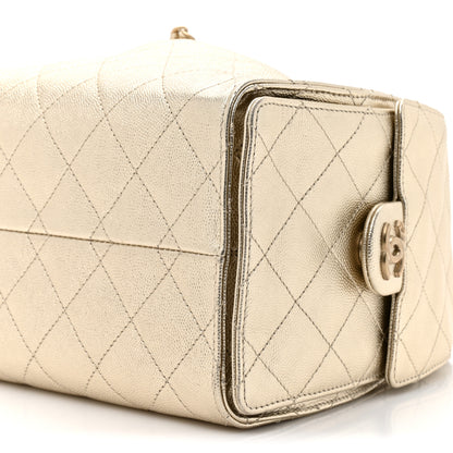 Chanel Metallic Caviar Quilted Small Chanel 25 Handbag Gold 9 of 10