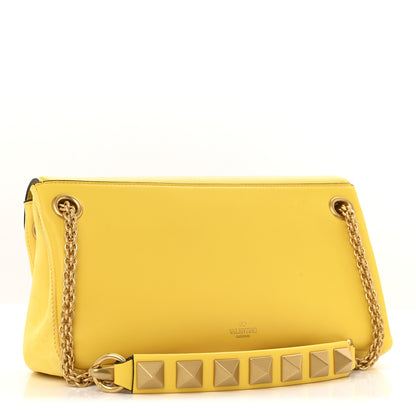 Valentino Garavani Nappa Stud Sign Shoulder Bag Bright Lemon 3 of 13