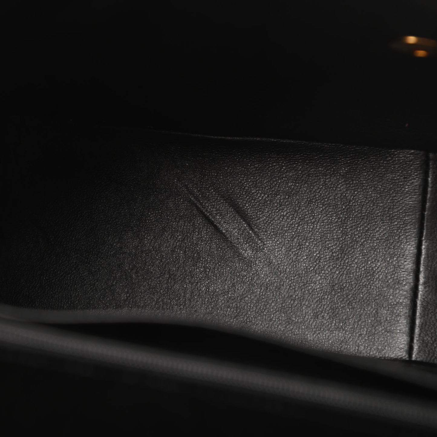 Velvet Quilted Jumbo Single Flap Black