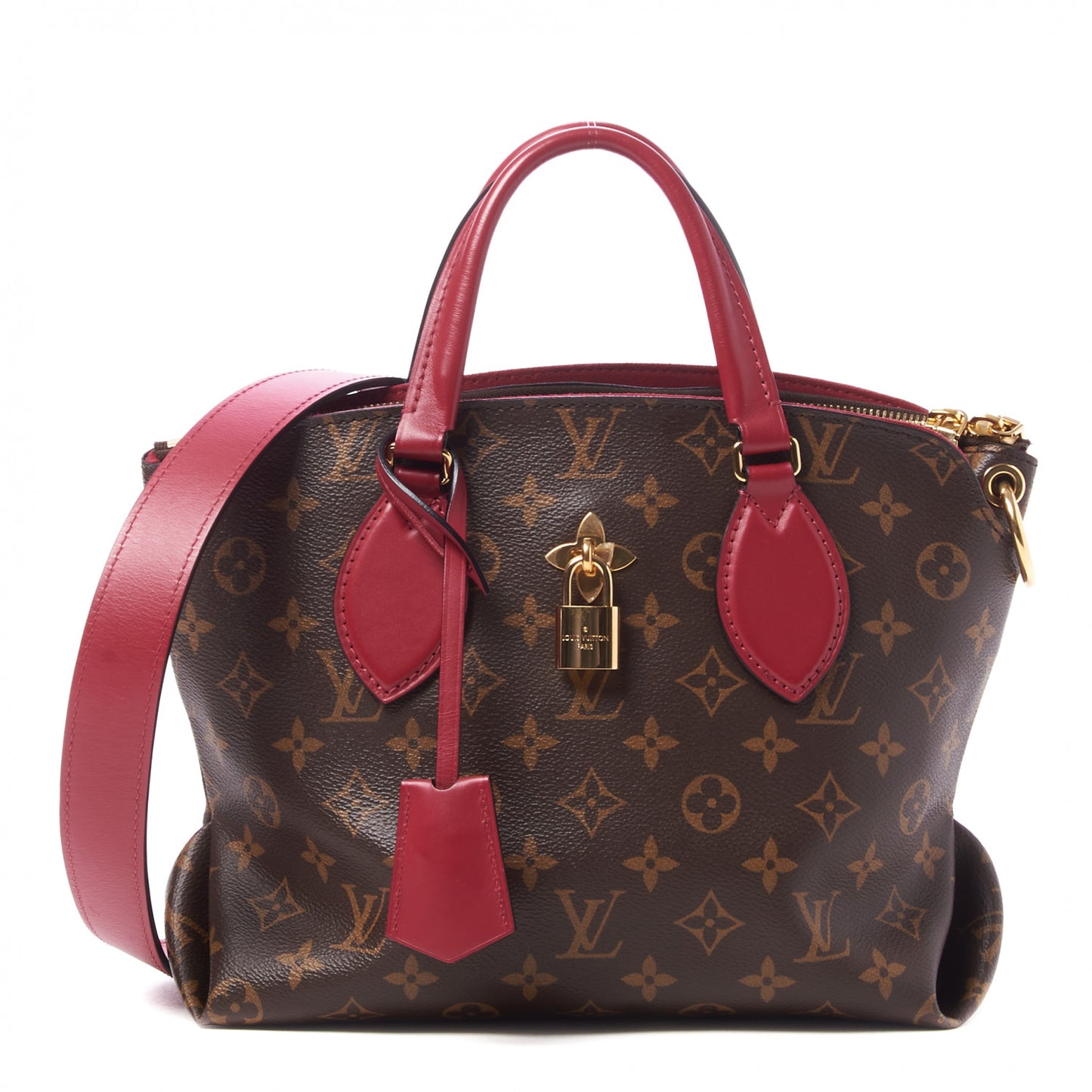 Monogram Flower Zipped Tote PM Lie de Vin