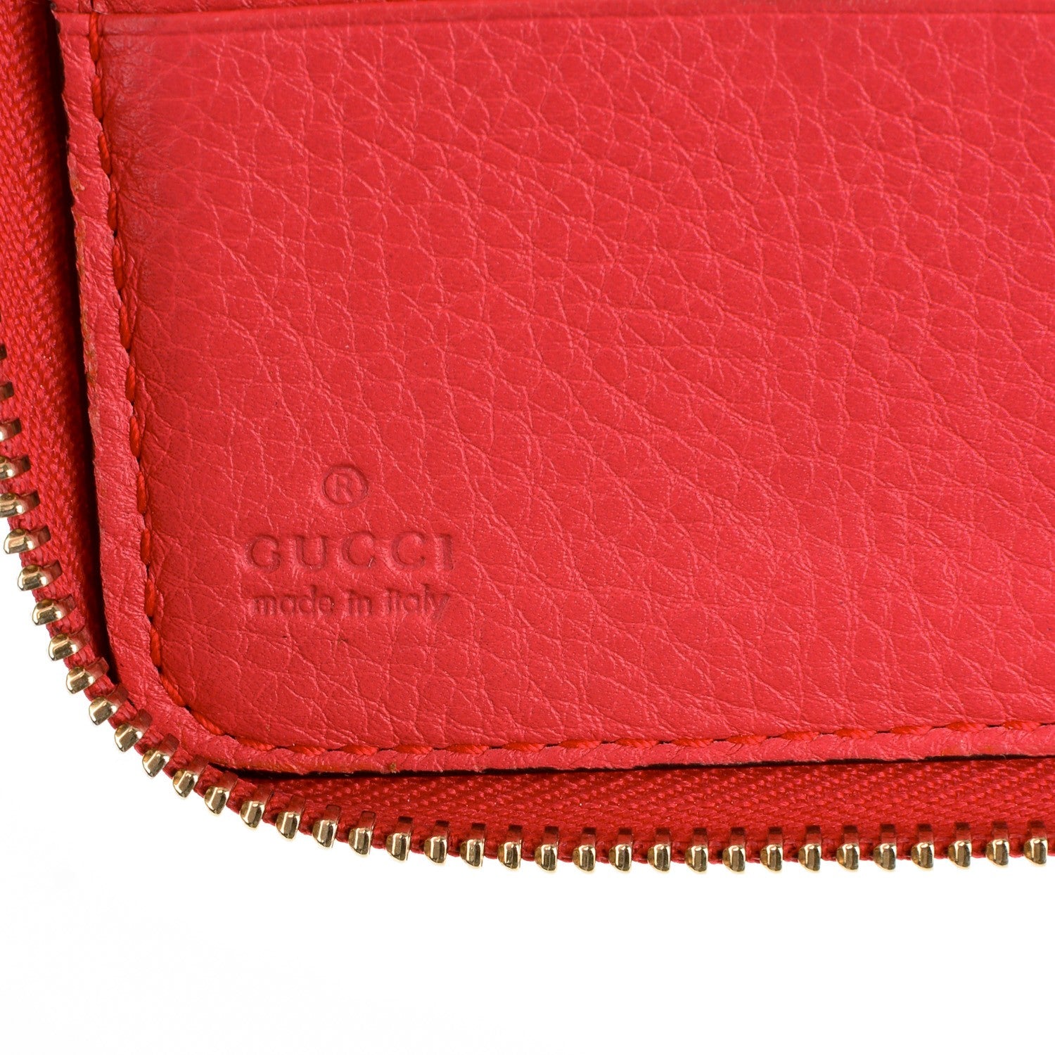 Gucci Pebbled Calfskin Soho Zip Around Wallet Pink 6 of 7