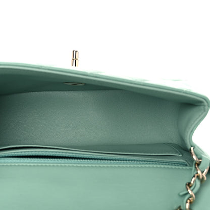 Chanel Lambskin Quilted Mini Rectangular Flap Light Green 5 of 9