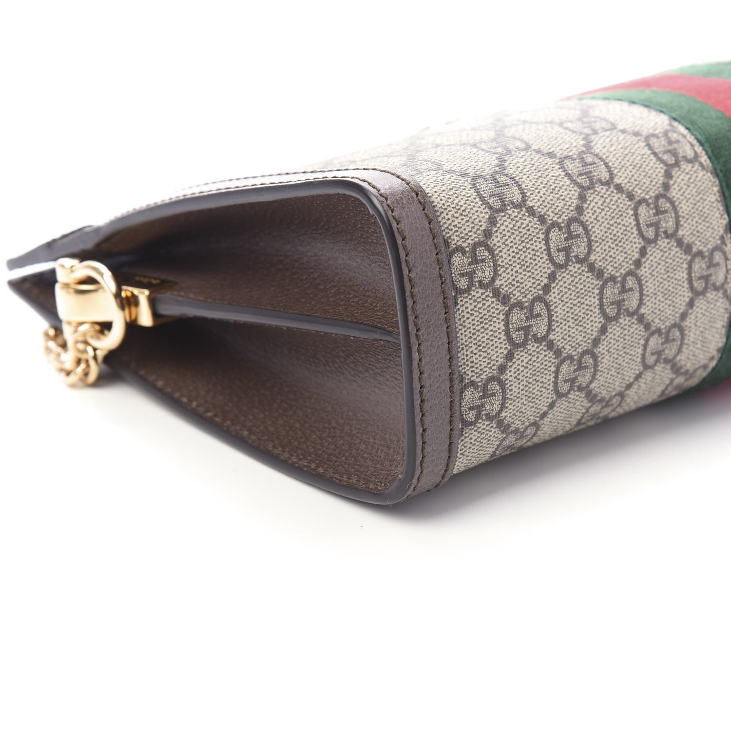 Gucci GG Supreme Monogram Web Small Ophidia Chain Shoulder Bag Brown 6 of 11