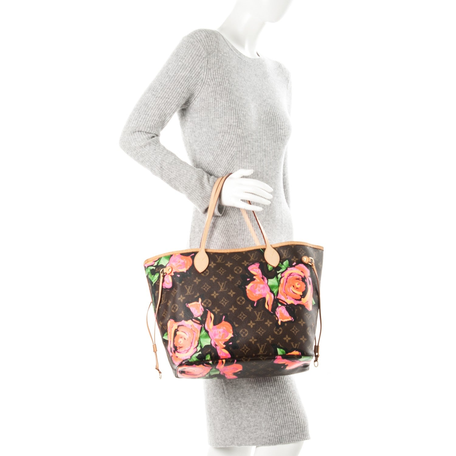 Louis Vuitton Monogram Roses Neverfull MM 2 of 8