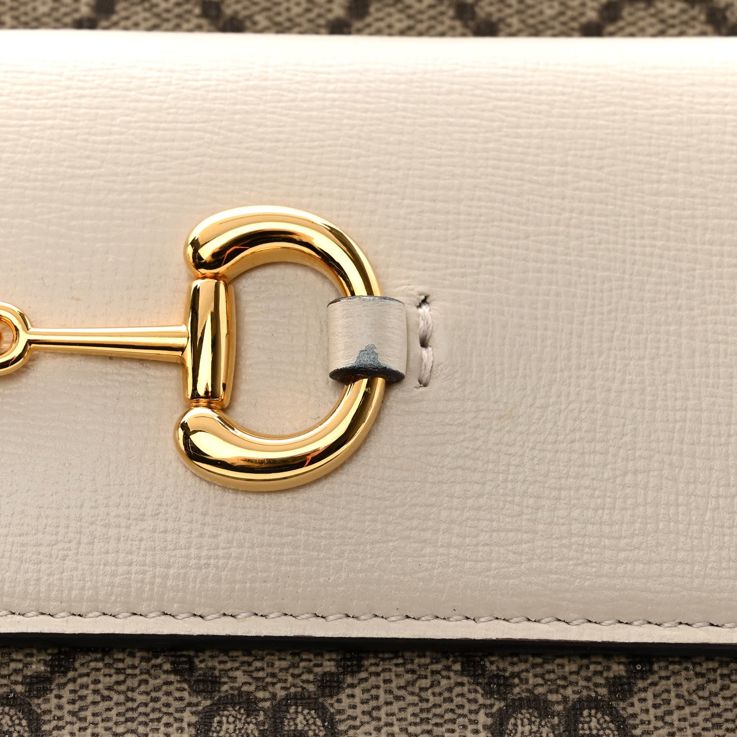 Gucci GG Supreme Monogram Small Horsebit 1955 Shoulder Bag Beige Mystic White 12 of 12