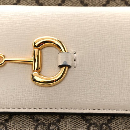 Gucci GG Supreme Monogram Small Horsebit 1955 Shoulder Bag Beige Mystic White 12 of 12