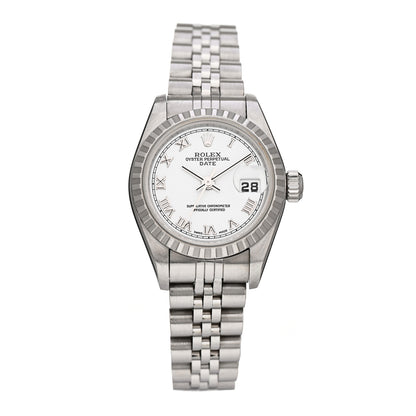 Rolex Stainless Steel 26mm Oyster Perpetual Date Watch White Roman 79240 1 of 4