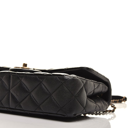 Chanel Patent Goatskin Quilted Medium CC Eyelet Flap Black 8 of 9