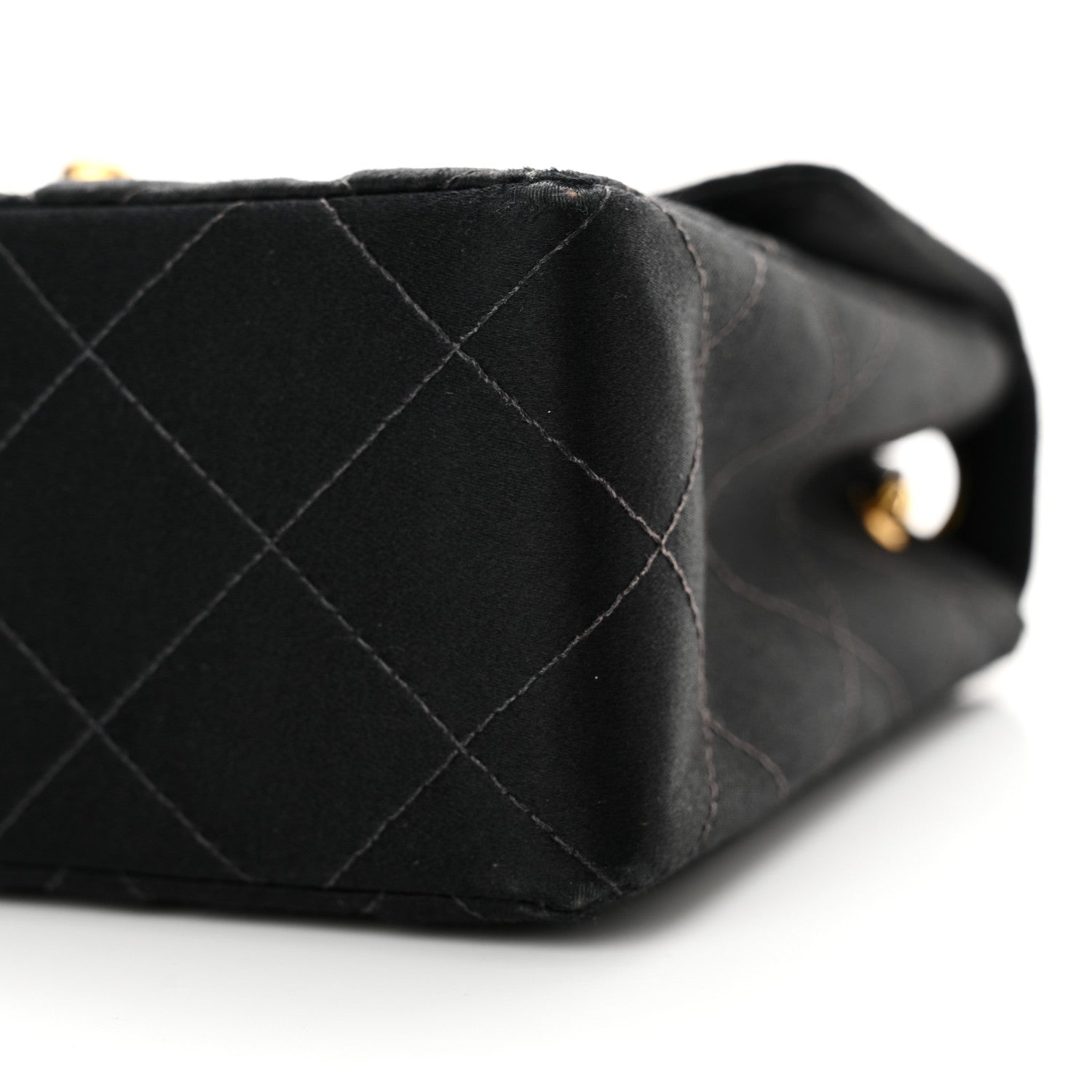 Chanel Satin Quilted Mini Square Flap Black 11 of 16