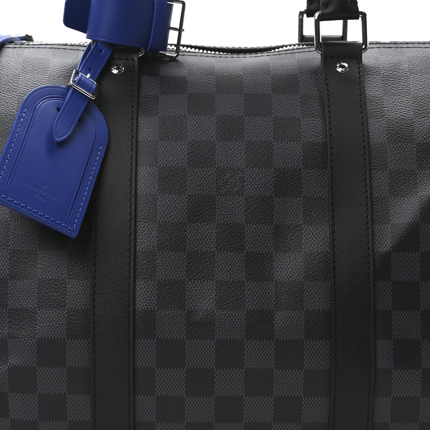 Louis Vuitton Damier Graphite Keepall Bandouliere 50 Indigo Blue 6 of 8