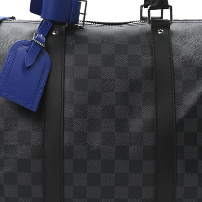 Louis Vuitton Damier Graphite Keepall Bandouliere 50 Indigo Blue 6 of 8