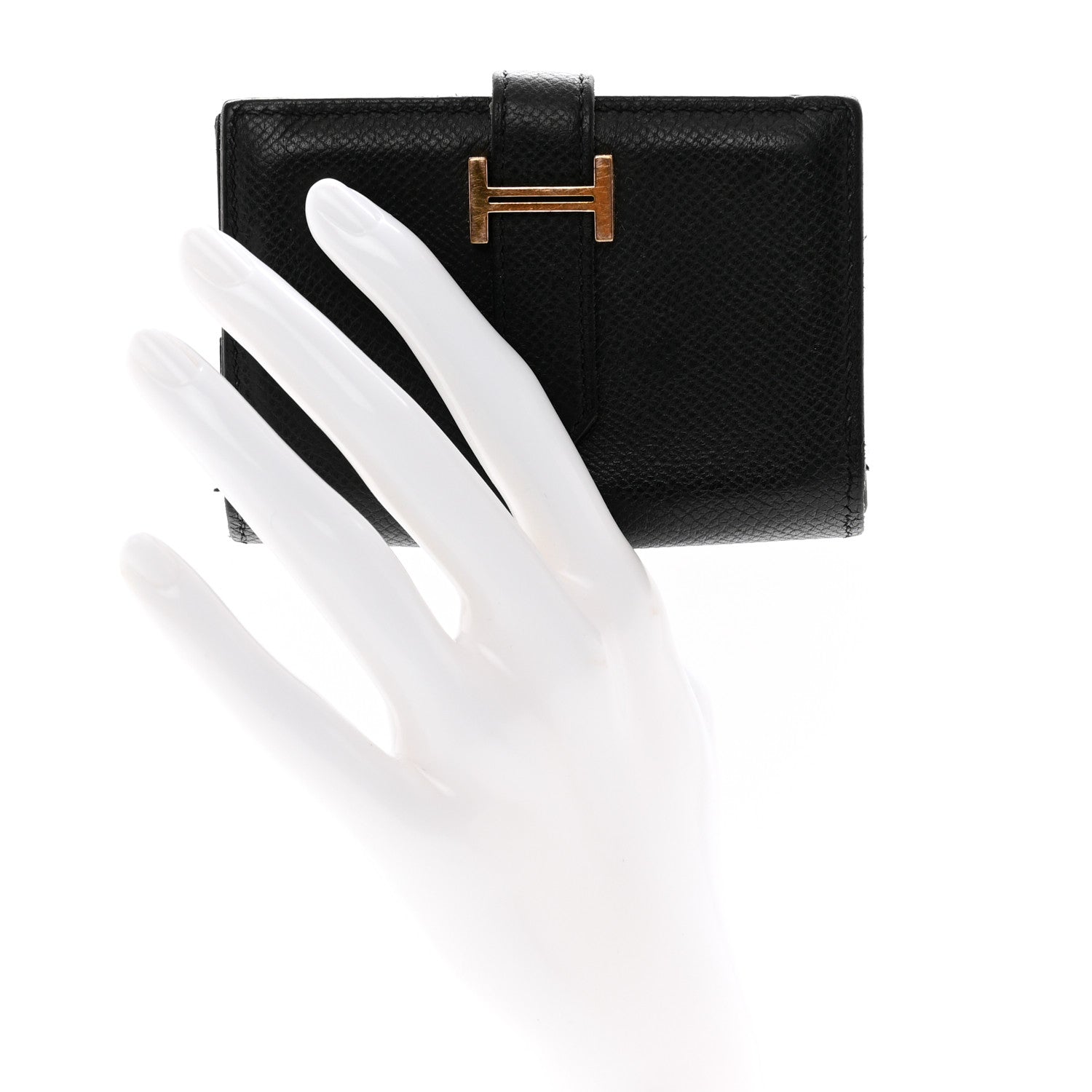 Hermes Epsom Mini Bearn Wallet Black 2 of 7
