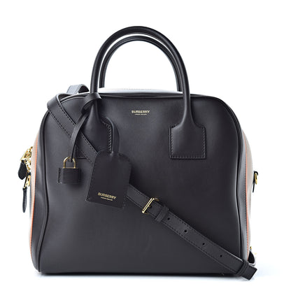Burberry Smooth Calfskin Stripe Intarsia Bag Black 1 of 10