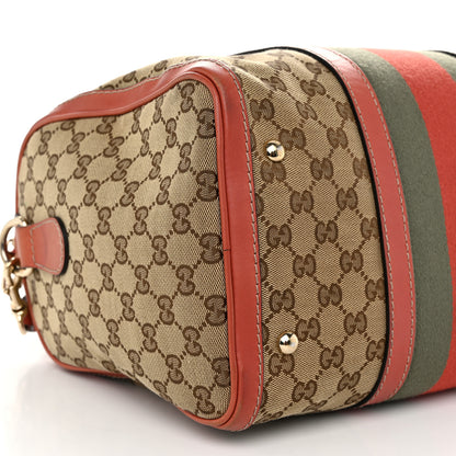 Gucci Monogram Vintage Web Medium Boston Pink 9 of 13