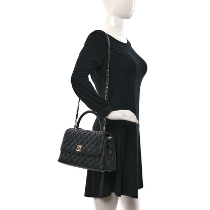 Chanel Caviar Quilted Small Coco Handle Flap Black 2 of 11