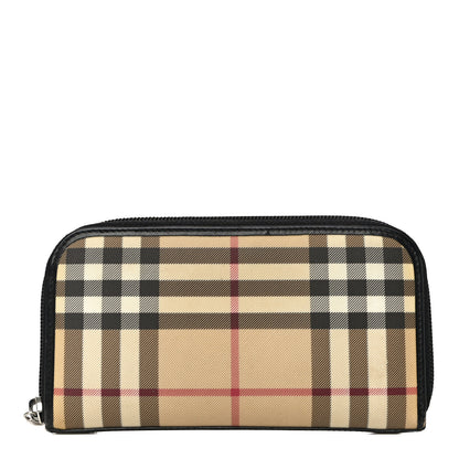 Burberry House Check Large Ziggy Zip Around Wallet Black 1 of 15