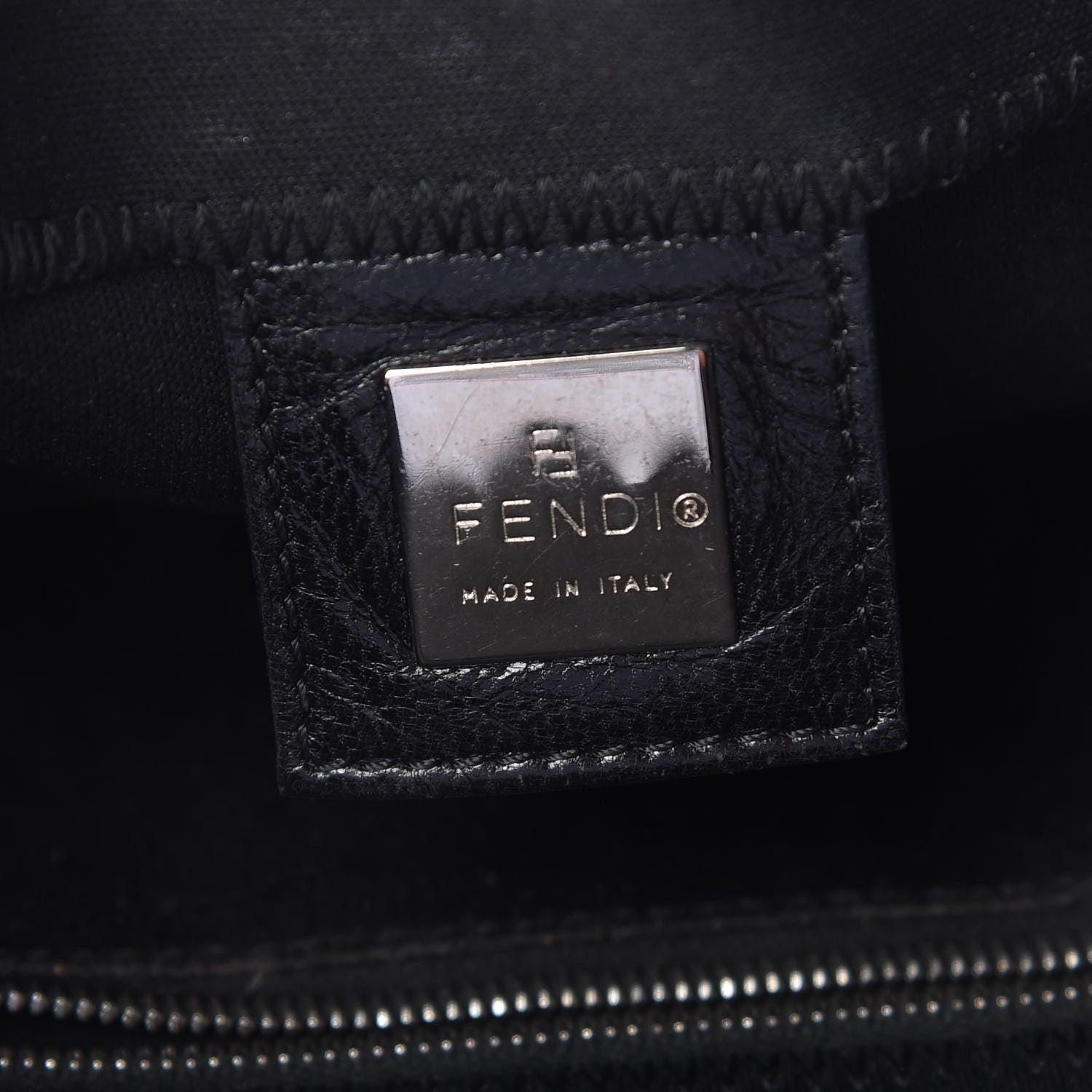 Fendi Nylon Zucca Baguette Black 6 of 12