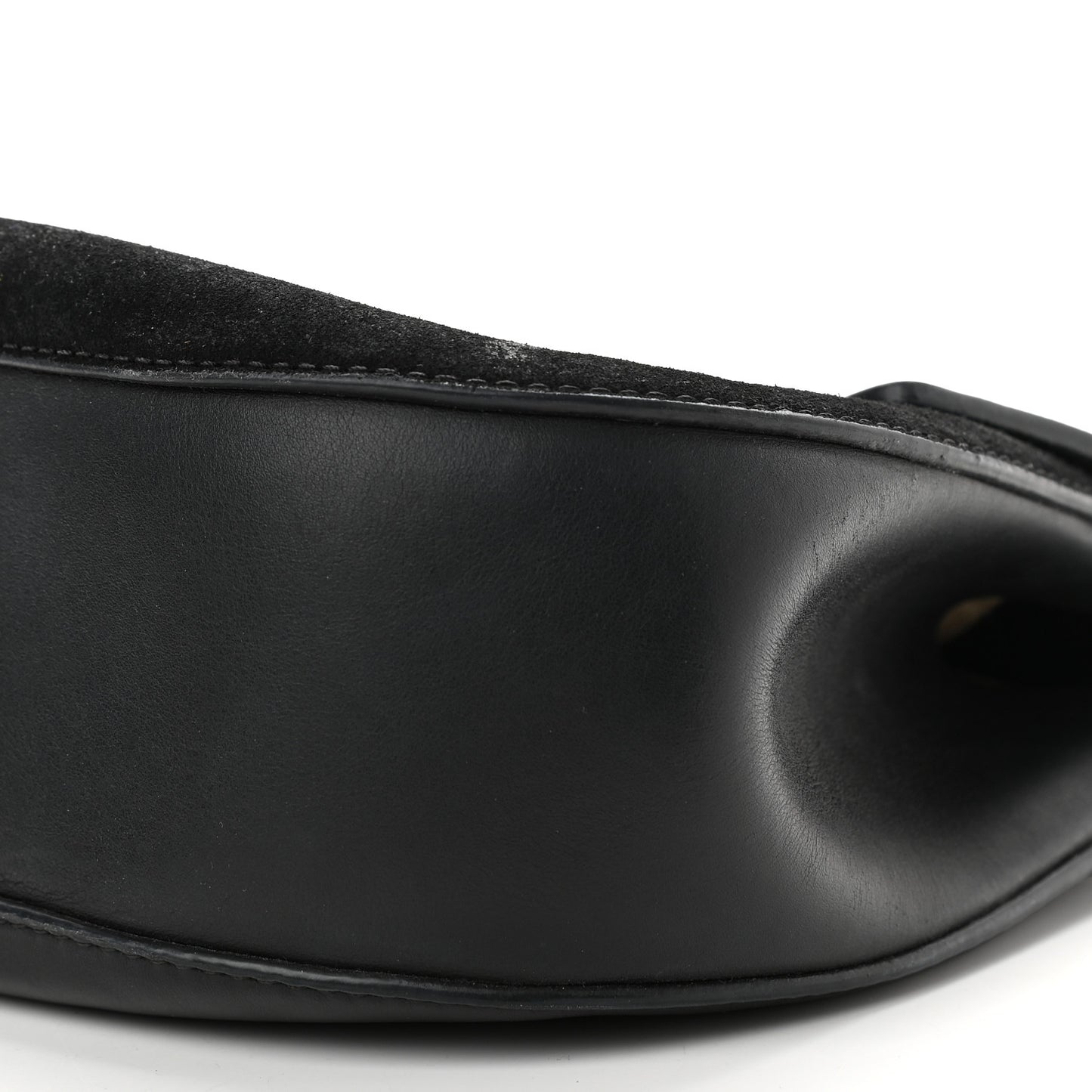 Suede Smooth Calfskin Drew Shoulder Bag Black