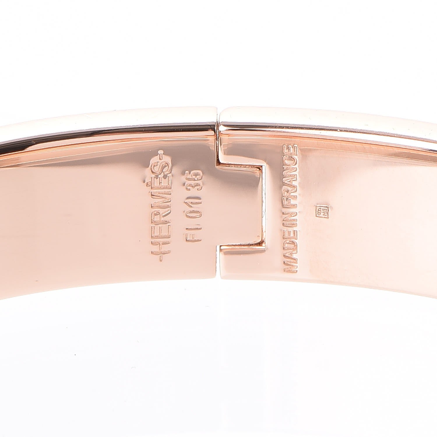 Hermes Enamel Narrow Clic Clac H Bracelet PM White 4 of 5