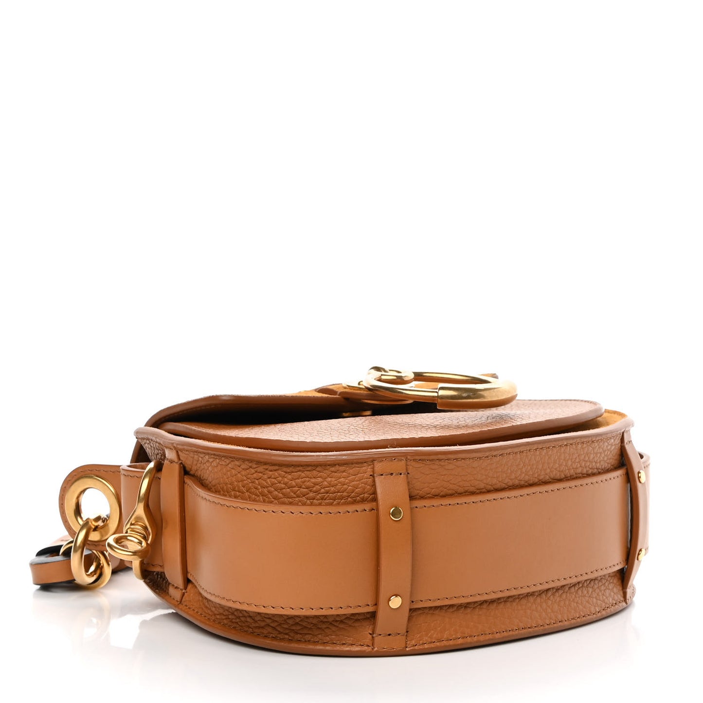 Calfskin Suede Small Braided Tess Bag Autumnal Brown