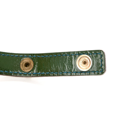 Gucci Monogram Patent Medium Abbey Shoulder Bag Blue 12 of 13