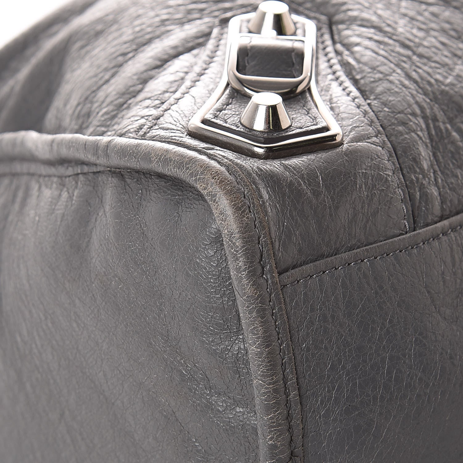Balenciaga Agneau Silver Metallic Edge Hardware City Gris Cendre 12 of 14