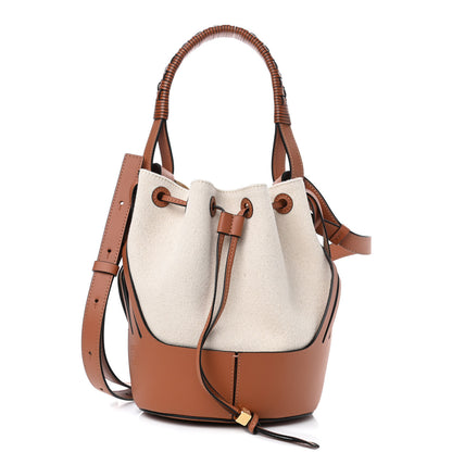 Loewe Canvas Calfskin Small Balloon Bag Ecru Tan 1 of 4