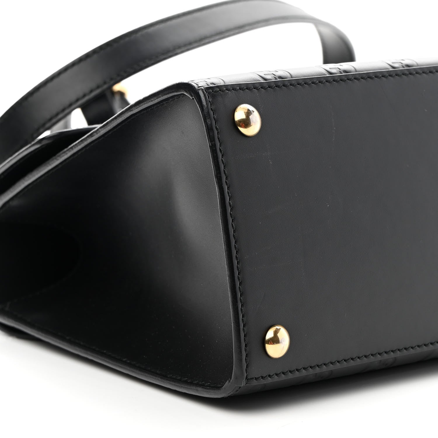 Gucci Guccissima Signature Small Padlock Top Handle Bag Black 8 of 10