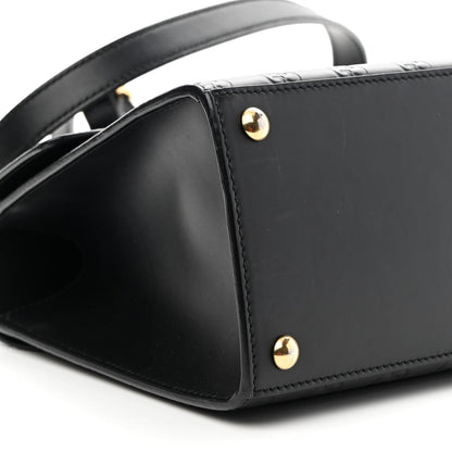 Gucci Guccissima Signature Small Padlock Top Handle Bag Black 8 of 10
