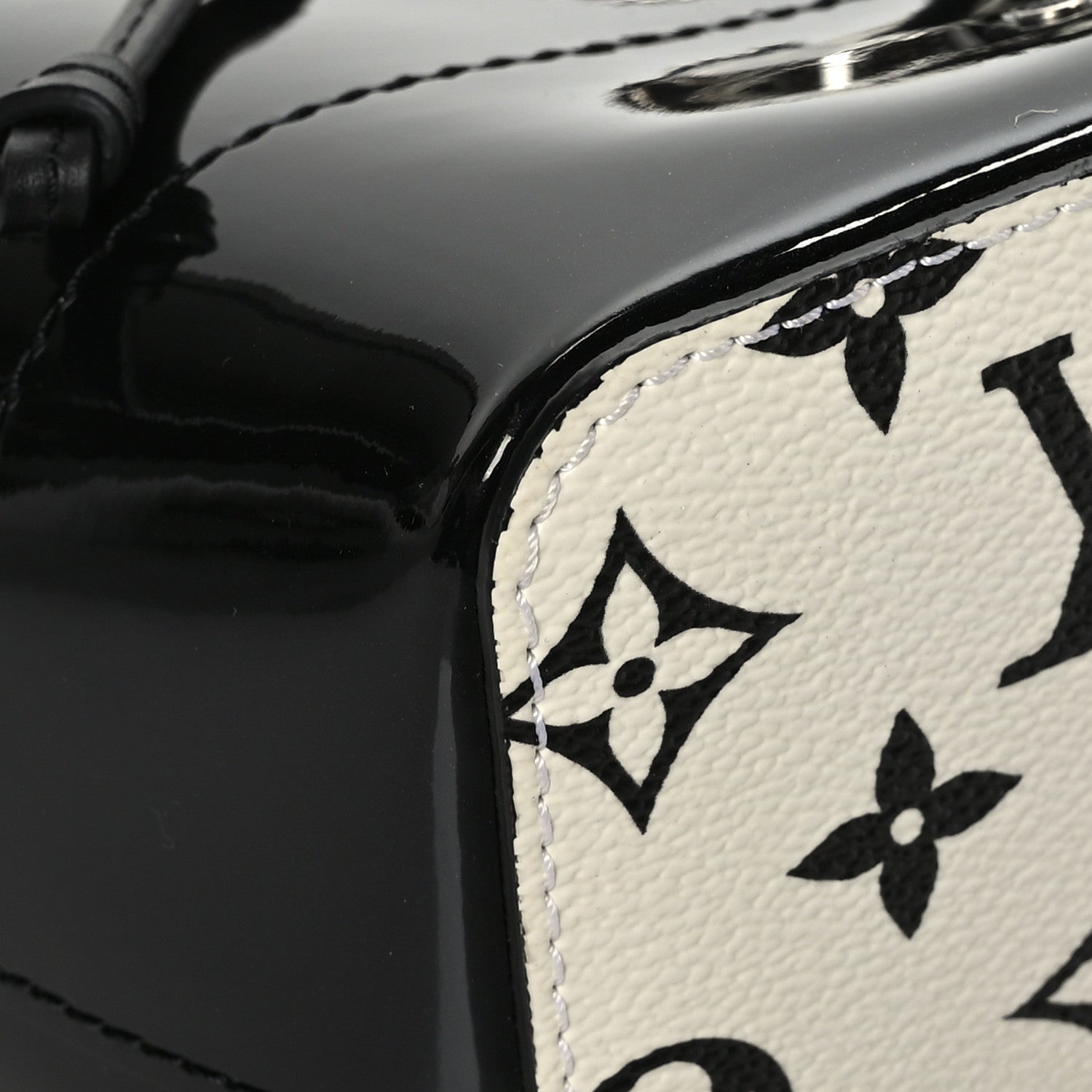 Louis Vuitton Patent Monogram Hot Springs Backpack Black White 7 of 10