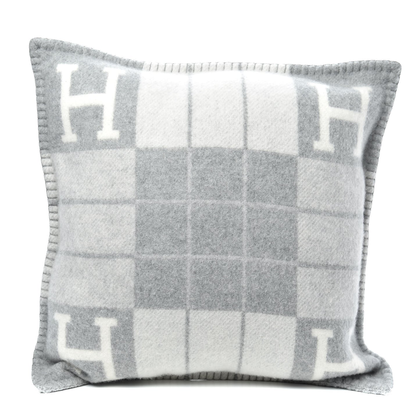 Wool Cashmere Avalon III Pillow PM Ecru Gris Clair