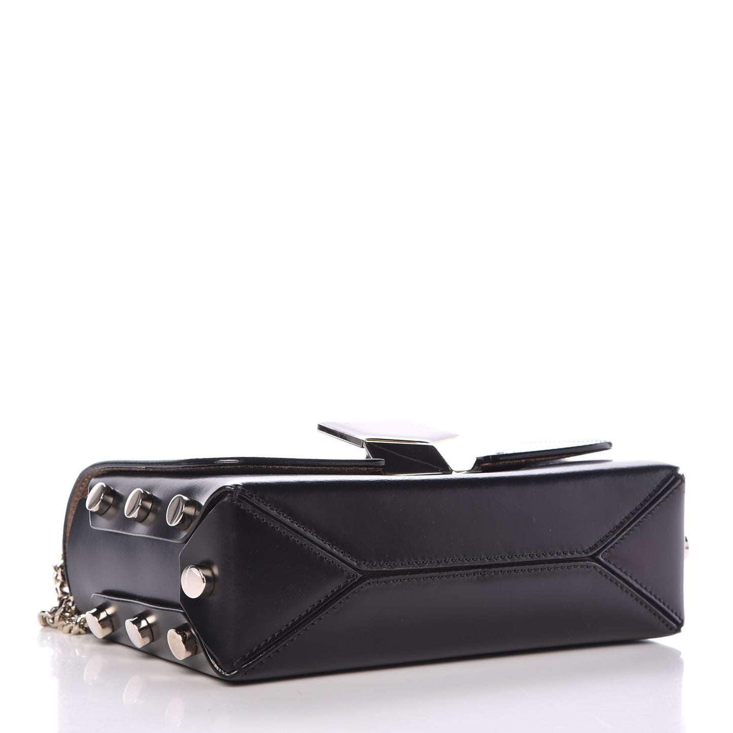 Smooth Calfskin Lockett Petite Shoulder Bag Black