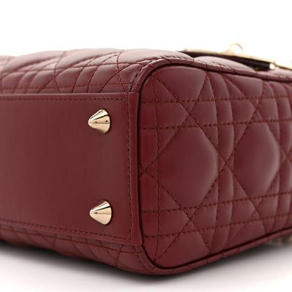 Christian Dior Lambskin Cannage Small My Lady ABCDior Dark Red 10 of 12