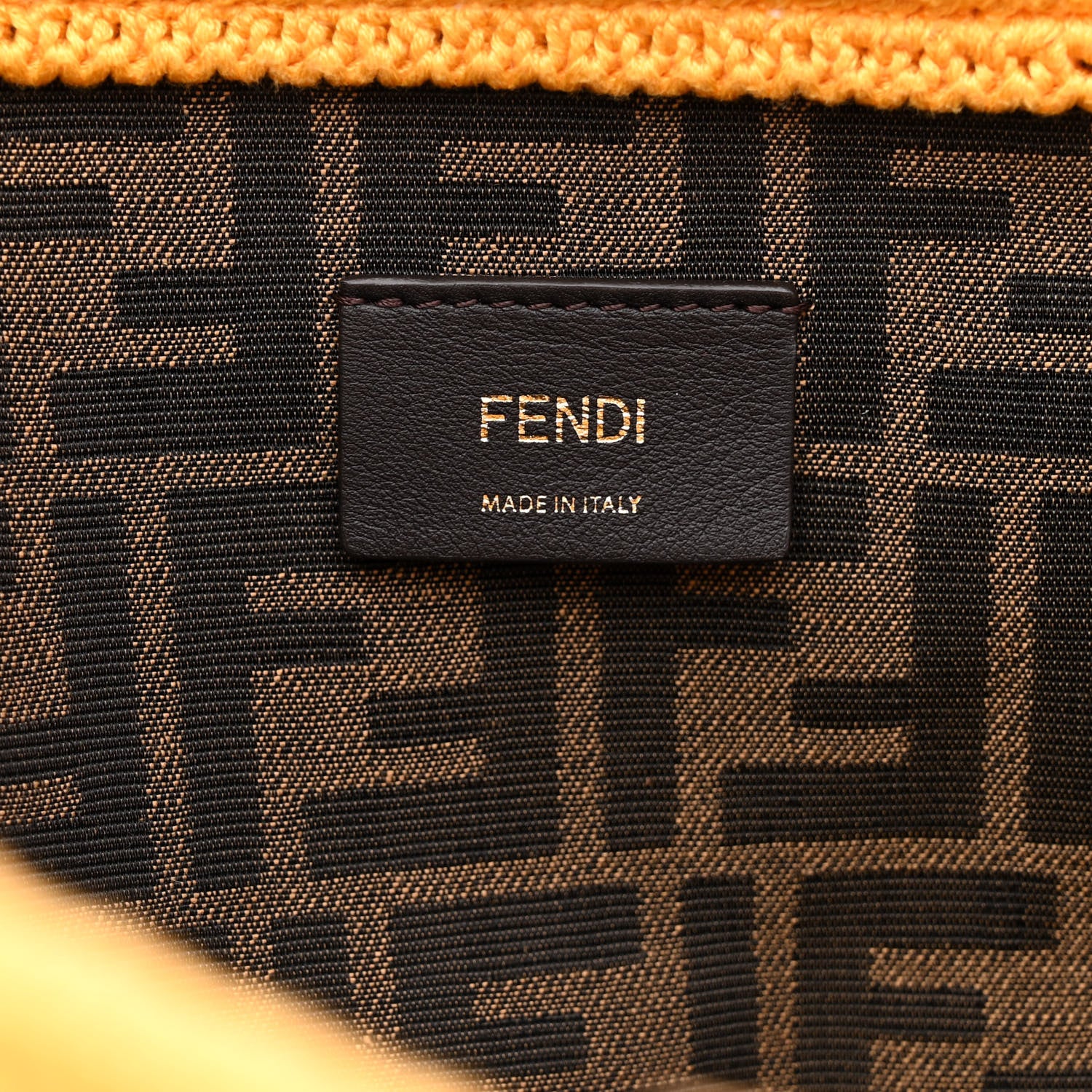 Fendi Crochet Vitello King Logo Plexiglass Medium Fendi Sunshine Shopper Tote Mimosa Panna 6 of 13